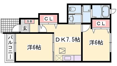 兵庫県西脇市郷瀬町 新西脇駅 2DK アパート 賃貸物件詳細
