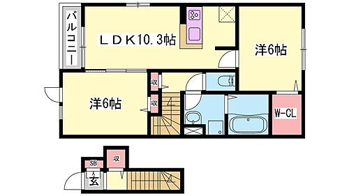 兵庫県赤穂市北野中 坂越駅 2LDK アパート 賃貸物件詳細