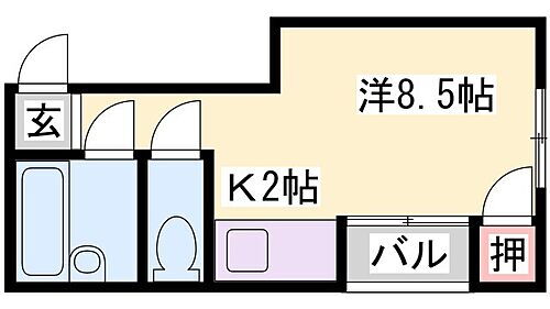 兵庫県姫路市城北新町2丁目 野里駅 ワンルーム マンション 賃貸物件詳細