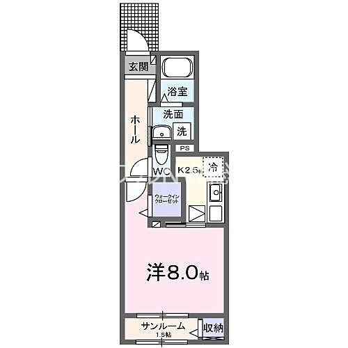 岡山県倉敷市神田3丁目 栄駅 1K アパート 賃貸物件詳細