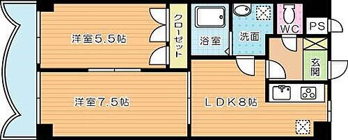 ロイヤルエレガンス 4階 2LDK 賃貸物件詳細