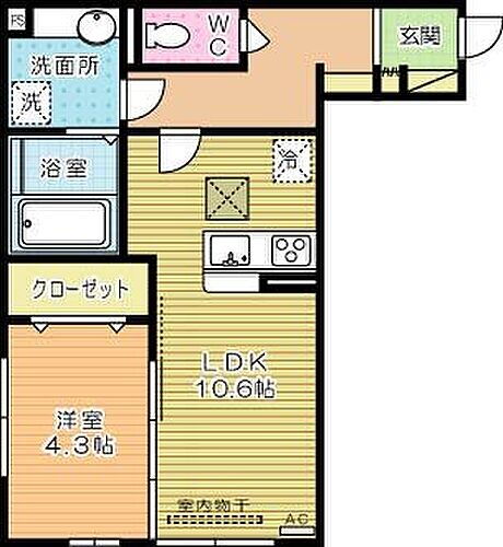 福岡県北九州市小倉北区片野新町3丁目5-23 城野駅 1LDK アパート 賃貸物件詳細