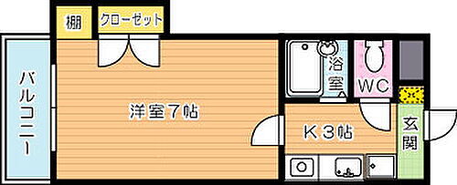 福岡県北九州市八幡西区折尾5丁目 折尾駅 1K マンション 賃貸物件詳細