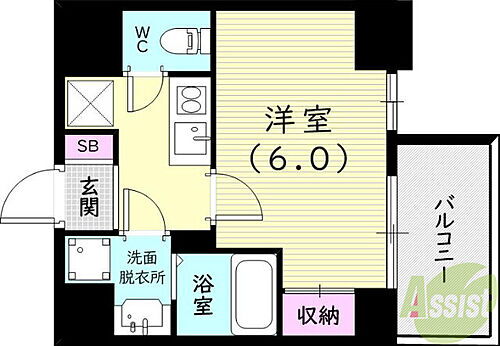 兵庫県神戸市兵庫区永沢町4丁目 兵庫駅 1K マンション 賃貸物件詳細