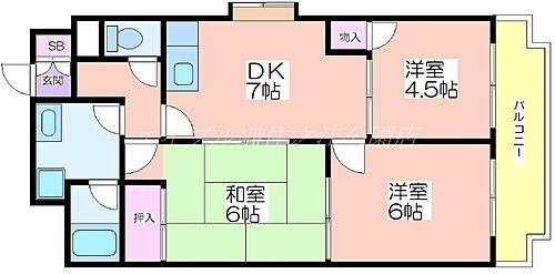 グランドール・アビコ 3階 3DK 賃貸物件詳細