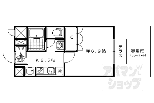 滋賀県大津市大江6丁目 瀬田駅 1K アパート 賃貸物件詳細