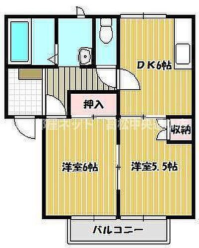 グリーンシティＡ棟 1階 2DK 賃貸物件詳細