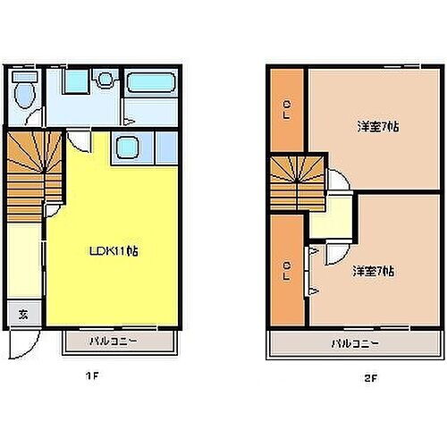 福岡県久留米市城島町西青木554-1 大善寺駅 2LDK アパート 賃貸物件詳細