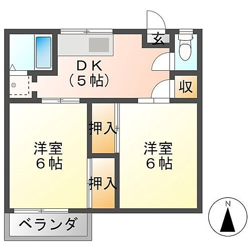 フォーブル伴野 2階 2K 賃貸物件詳細