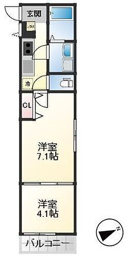 ＫＯＫＯＰＥＬＬＩ花田 1階 2K 賃貸物件詳細
