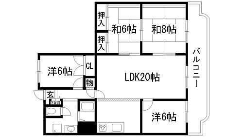 逆瀬川グリーンハイツ 4階 4LDK 賃貸物件詳細