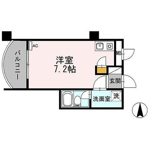 パルコート松山 2階 ワンルーム 賃貸物件詳細