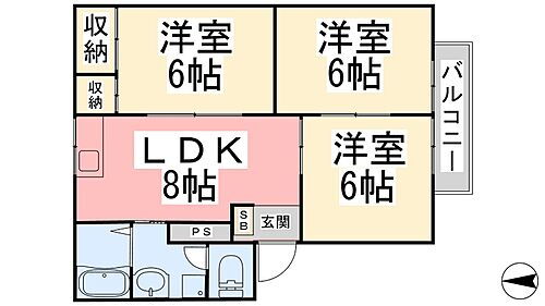 愛媛県松山市土居田町 土居田駅 3LDK アパート 賃貸物件詳細