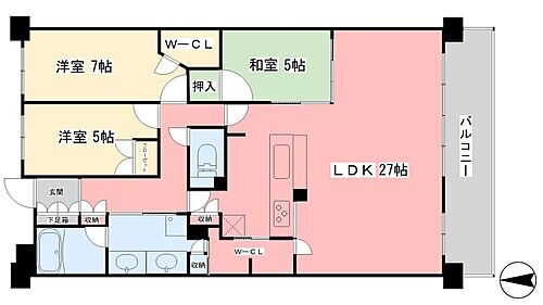 ウェリス南持田緑彩苑 3階 3LDK 賃貸物件詳細