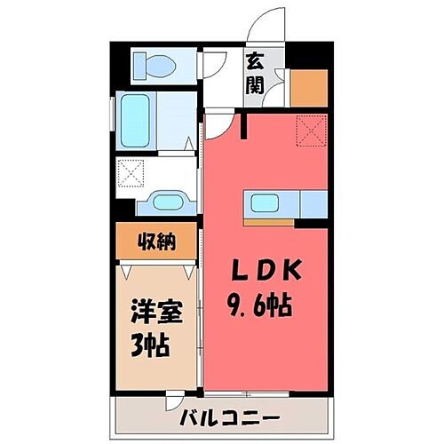 栃木県宇都宮市簗瀬町 宇都宮駅 1LDK アパート 賃貸物件詳細