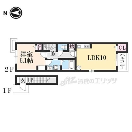大阪府枚方市楠葉美咲2丁目 樟葉駅 1LDK アパート 賃貸物件詳細