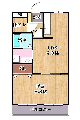 エトワール 2階 1LDK 賃貸物件詳細