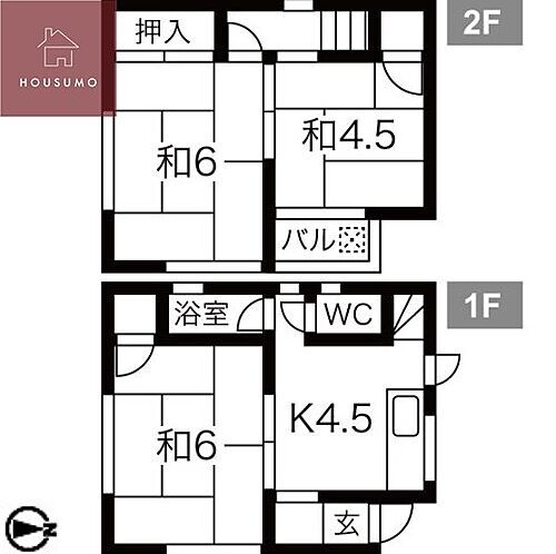 東大阪市旭町　貸家 3DK 賃貸物件詳細
