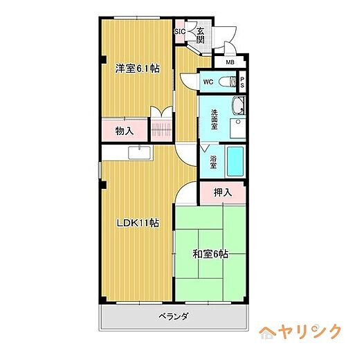 サンフラワーハイツＣ 1階 2LDK 賃貸物件詳細