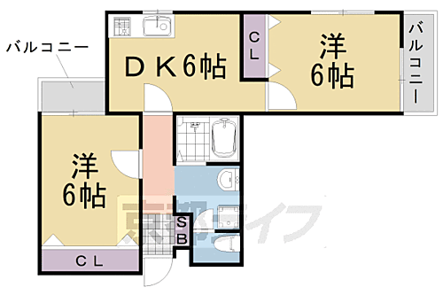 シティハウス１号館 3階 2DK 賃貸物件詳細