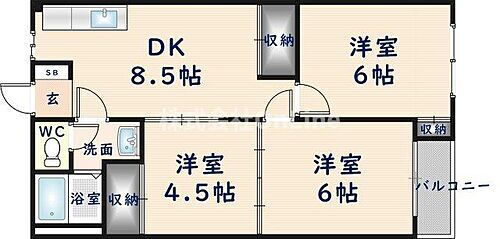 カトレアハイツ 4階 3DK 賃貸物件詳細