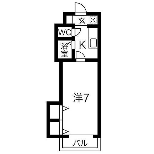 ジュネス野里 6階 1K 賃貸物件詳細