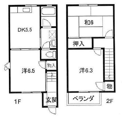 グリーンフル坂東６号 1階 3DK 賃貸物件詳細