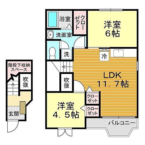 山口県山口市吉敷中東1丁目18番2号 湯田温泉駅 2DK アパート 賃貸物件詳細