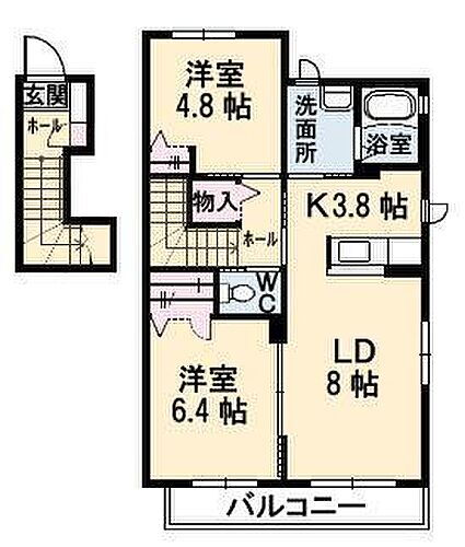 山口県山口市小郡下郷1512-1 周防下郷駅 2LDK アパート 賃貸物件詳細