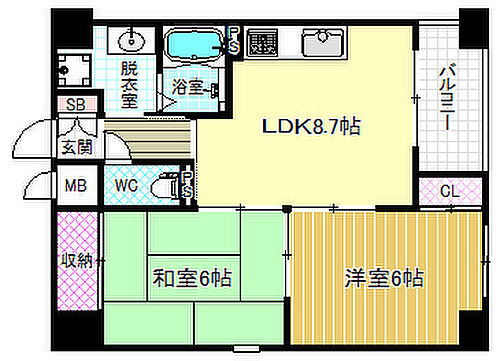 ＦＵＫＵＳＨＩＭＡ　ＦＬＡＴＳ 4階 2LDK 賃貸物件詳細