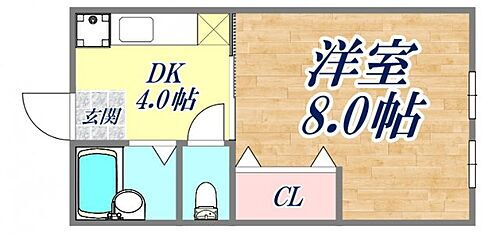 サンオウマンション 4階 1DK 賃貸物件詳細