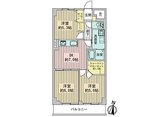 立川サニーハイツ 5階 3DK 賃貸物件詳細
