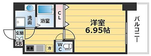 フォーリアライズ難波シエロ 8階 1K 賃貸物件詳細