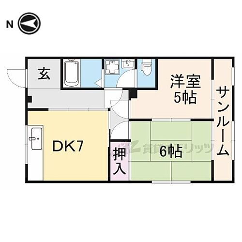 奈良県生駒郡平群町吉新1丁目 平群駅 2DK マンション 賃貸物件詳細