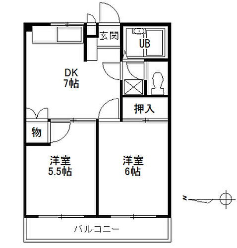 広島県福山市御幸町大字中津原1773-7 横尾駅 2DK アパート 賃貸物件詳細