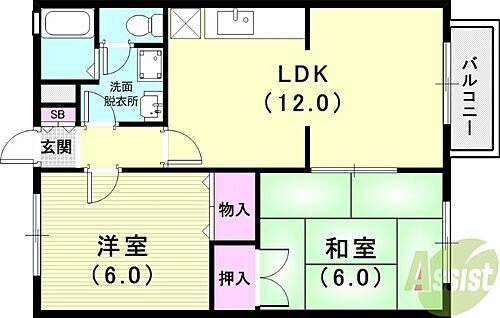 ミサワヒルズ 2階 2LDK 賃貸物件詳細