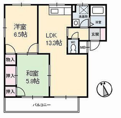 広島県福山市引野町北5丁目4-5 東福山駅 2LDK アパート 賃貸物件詳細
