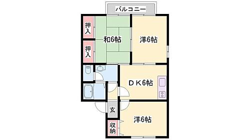 兵庫県高砂市神爪5丁目 宝殿駅 3DK アパート 賃貸物件詳細