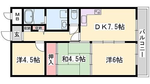 プチシャトウ 1階 3DK 賃貸物件詳細