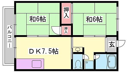 兵庫県姫路市西中島 野里駅 2DK マンション 賃貸物件詳細