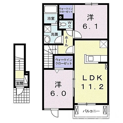 岡山県倉敷市中庄 2LDK アパート 賃貸物件詳細