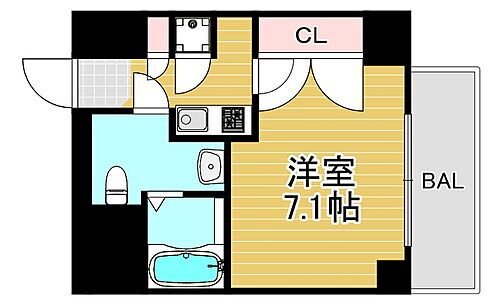 大阪府大阪市福島区海老江7丁目 海老江駅 1K マンション 賃貸物件詳細