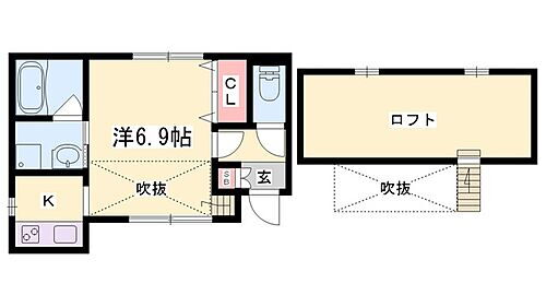 Ｉハイツ五軒邸　Ｂ棟 1階 1K 賃貸物件詳細