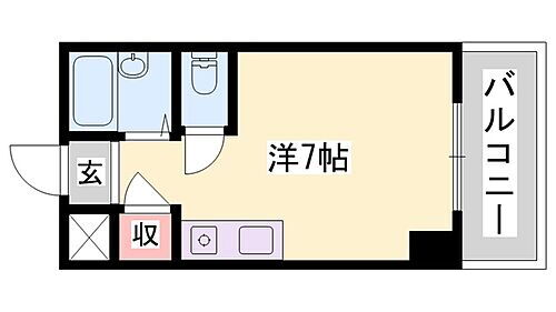 兵庫県姫路市北平野4丁目 野里駅 ワンルーム マンション 賃貸物件詳細