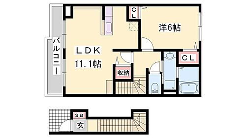 エスペランサ白国Ｉ 2階 1LDK 賃貸物件詳細