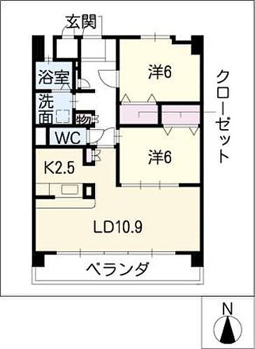 イーグルネスト新須磨 3階 2LDK 賃貸物件詳細