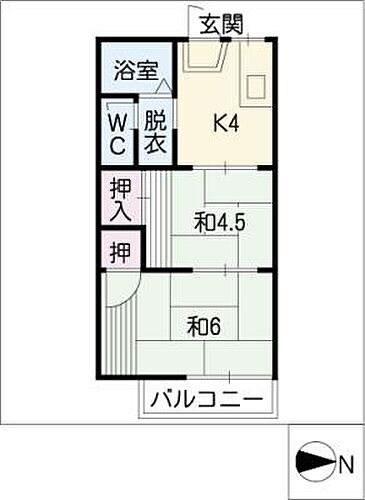 愛知県名古屋市西区城西4丁目 浄心駅 2K アパート 賃貸物件詳細