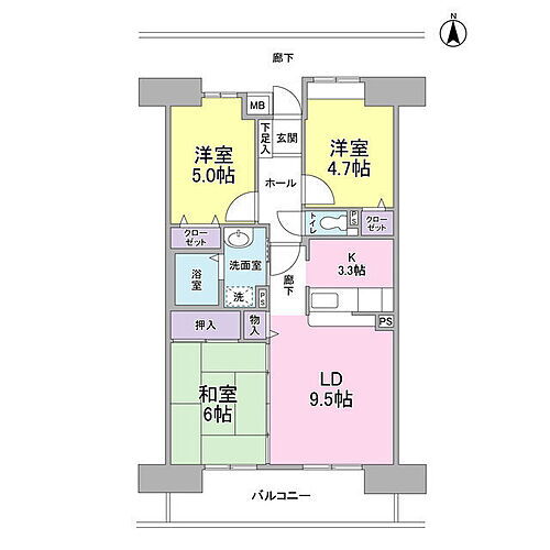 アーバンドエル庄内通 3階 3LDK 賃貸物件詳細