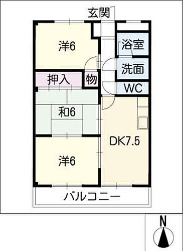 臼井南コーポＩＩＩ 2階 3DK 賃貸物件詳細