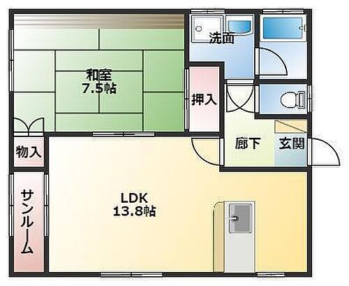 青森県八戸市江陽5丁目 小中野駅 1LDK アパート 賃貸物件詳細